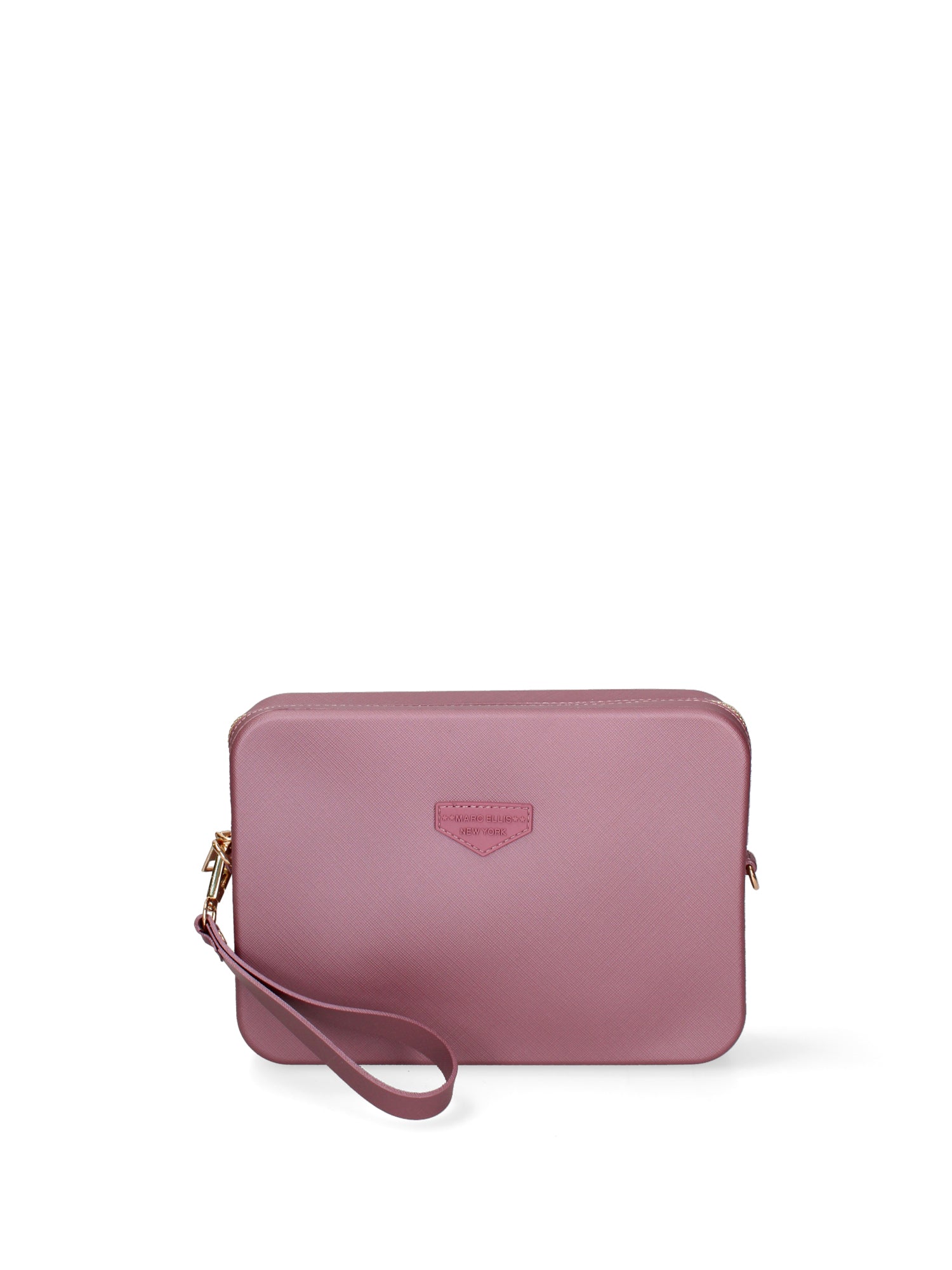 Borsa a tracolla da donna 100% Pvc FLAT-FLOWE-DARK MAUVE - LIGHT GOLD Marc Ellis