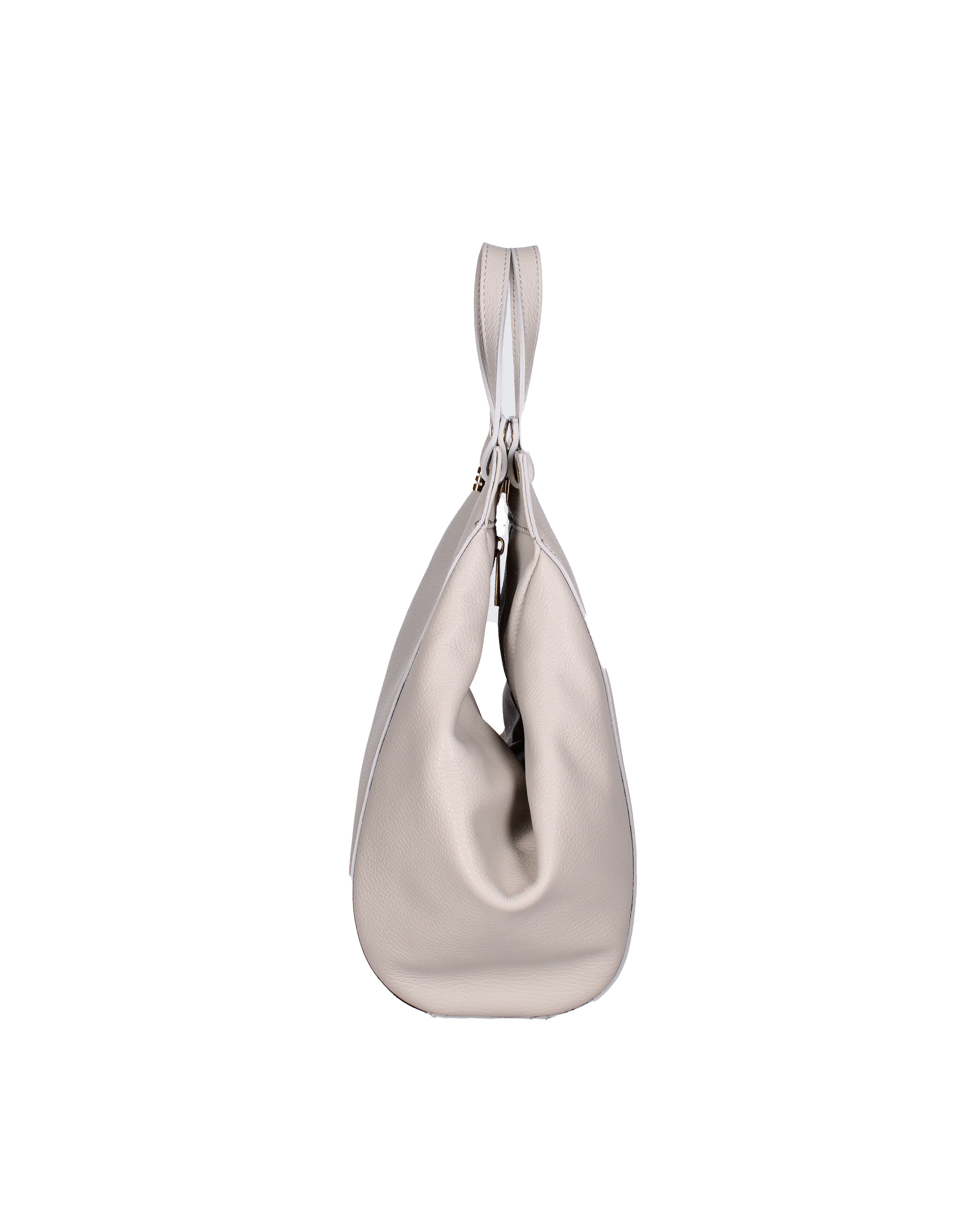 Lindsey Borsa a mano da donna 100% vera pelle 07162-D86 GRIGIO PERLA Viola Castellani