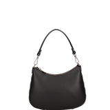 Borsa a spalla da donna 100% pelle ruga 07241-NERO Roberta Rossi