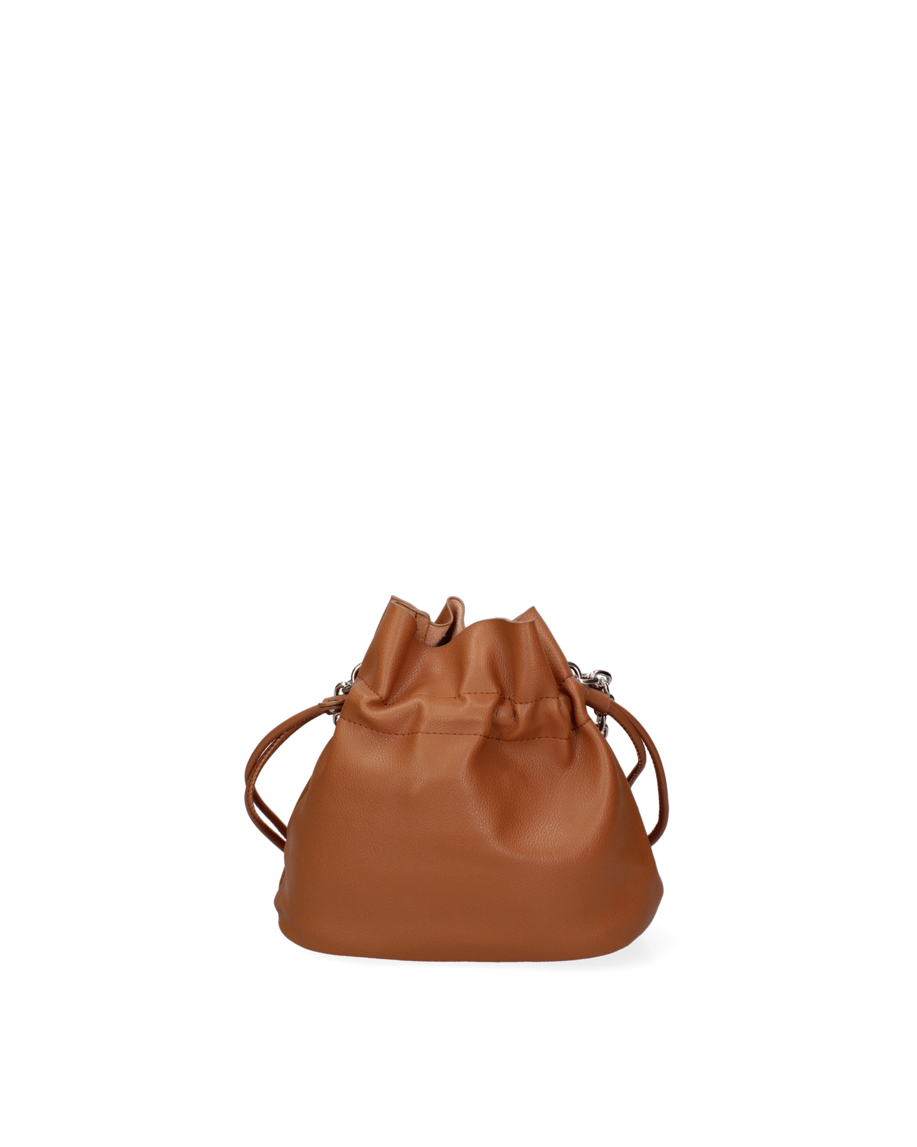 Borsa a secchiello da donna 100% PVC F6717-1-COGNAC David Jones
