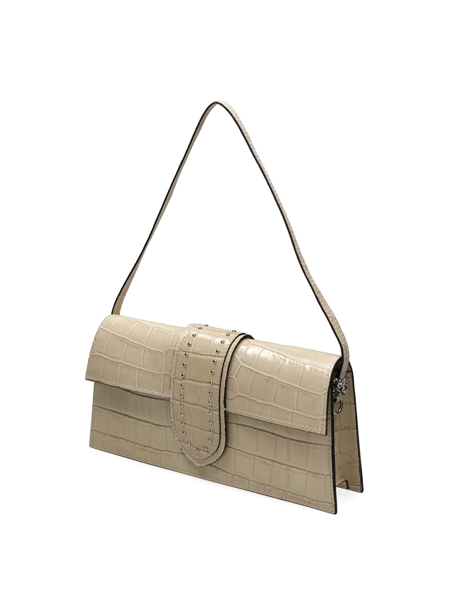 Alba Borsa a spalla da donna Vera pelle 04734-B37 BEIGE Gave Lux