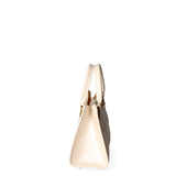 Borsa a mano da donna 100% Pvc FLAT-WOOD-S 24-WHITECAP - LIGHT OTTONE Marc Ellis