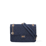 Borsa a spalla da donna Nylon & Ecopelle DC3533-2-NAVYBLUE Diana&co
