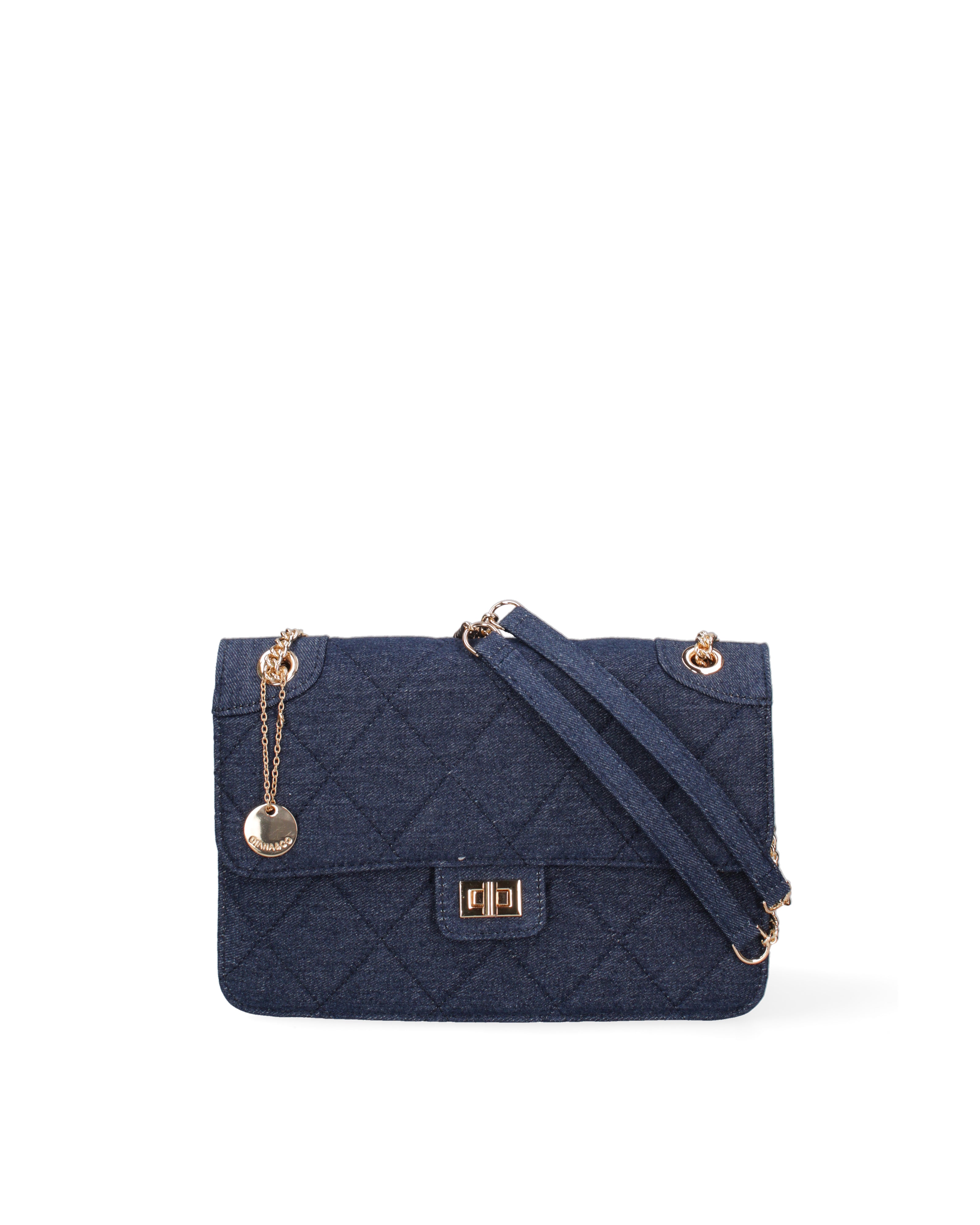 Borsa a spalla da donna Nylon & Ecopelle DC3533-2-NAVYBLUE Diana&co