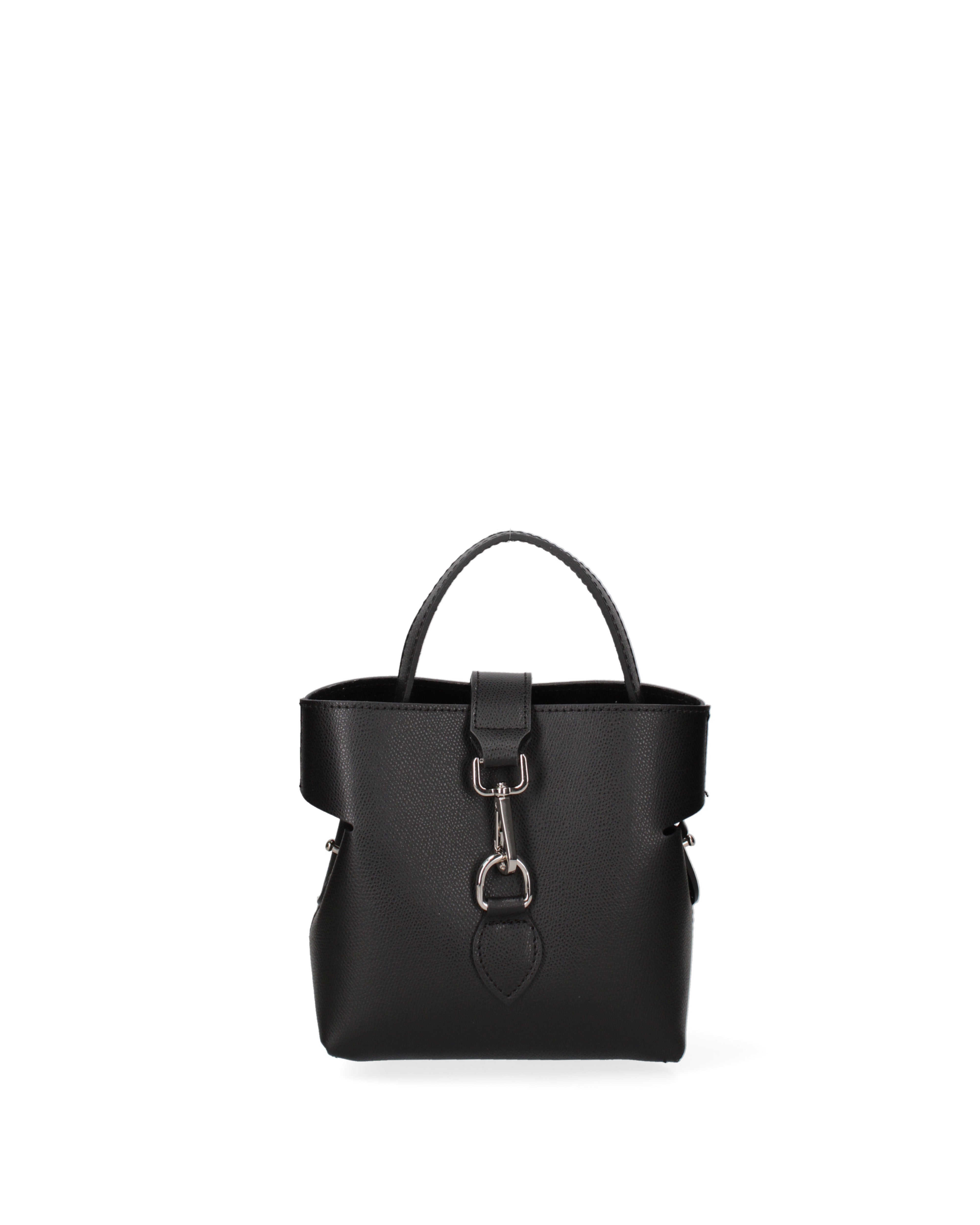 Modena Borsa a mano da donna Vera pelle 07380-NERO Gave Lux