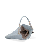 Borsa a spalla da donna Nylon ed ecopelle DC3533-4-LIGHTBLUE Diana&co