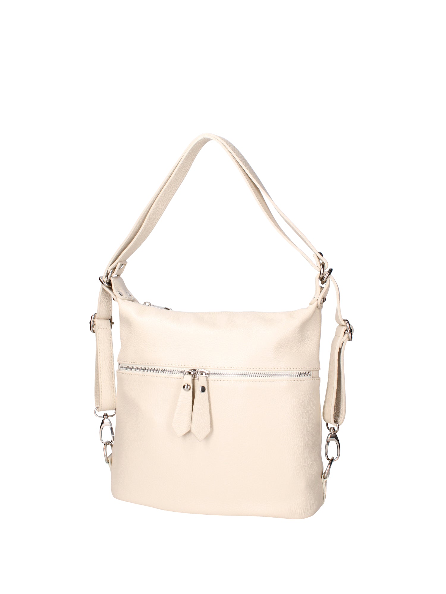Bianca Borsa a spalla da donna Vera pelle 07136-D37 LATTE Viola Castellani