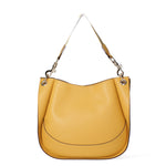 Borsa a spalla da donna 100% pelle riciclata 07224-Light yellow Viola Castellani
