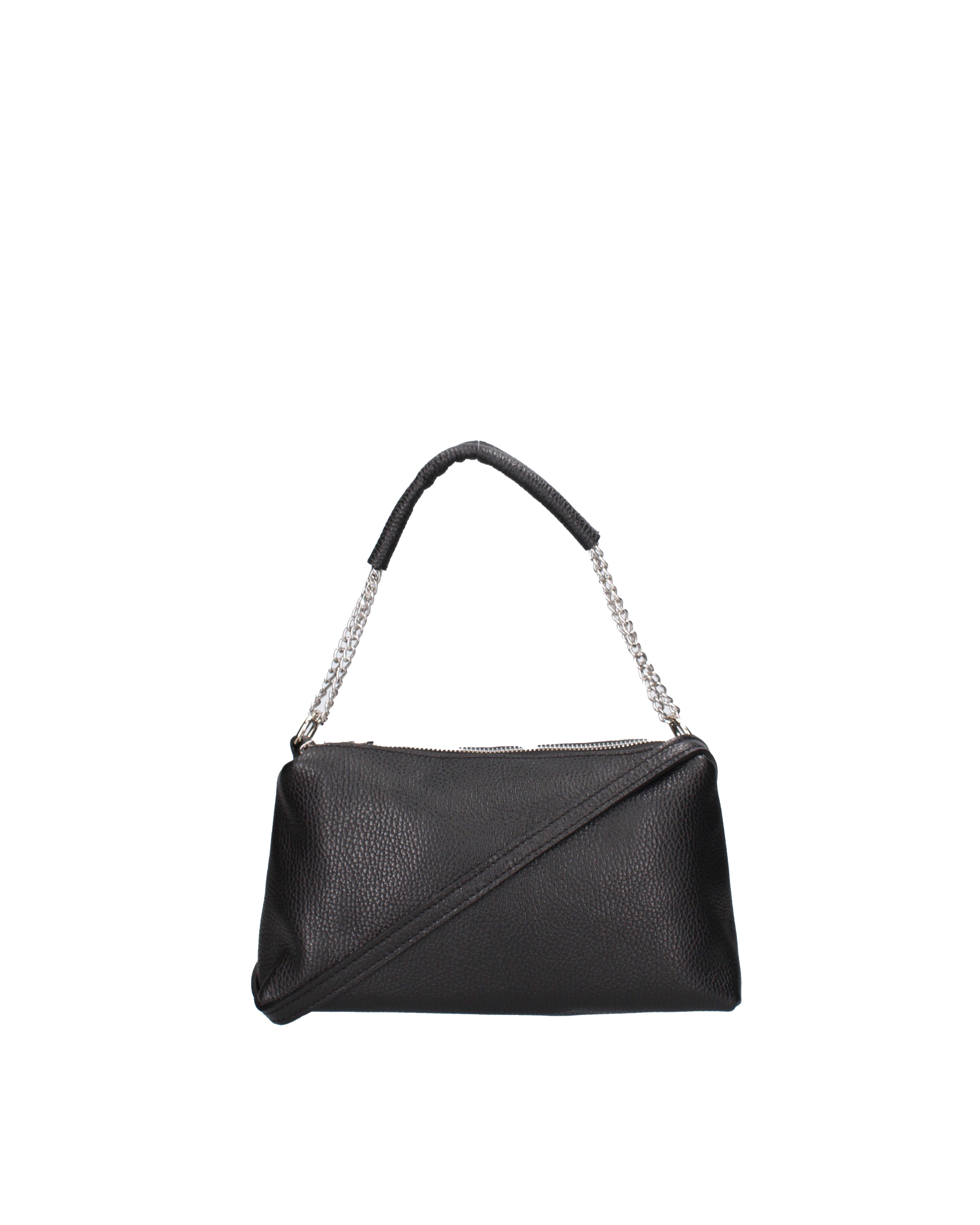 Borsa a spalla da donna Vera pelle 07141-D28 NERO Viola Castellani