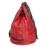 Cora Borsa a spalla da donna Vera pelle 1131-ROSSO SCURO Gave Lux