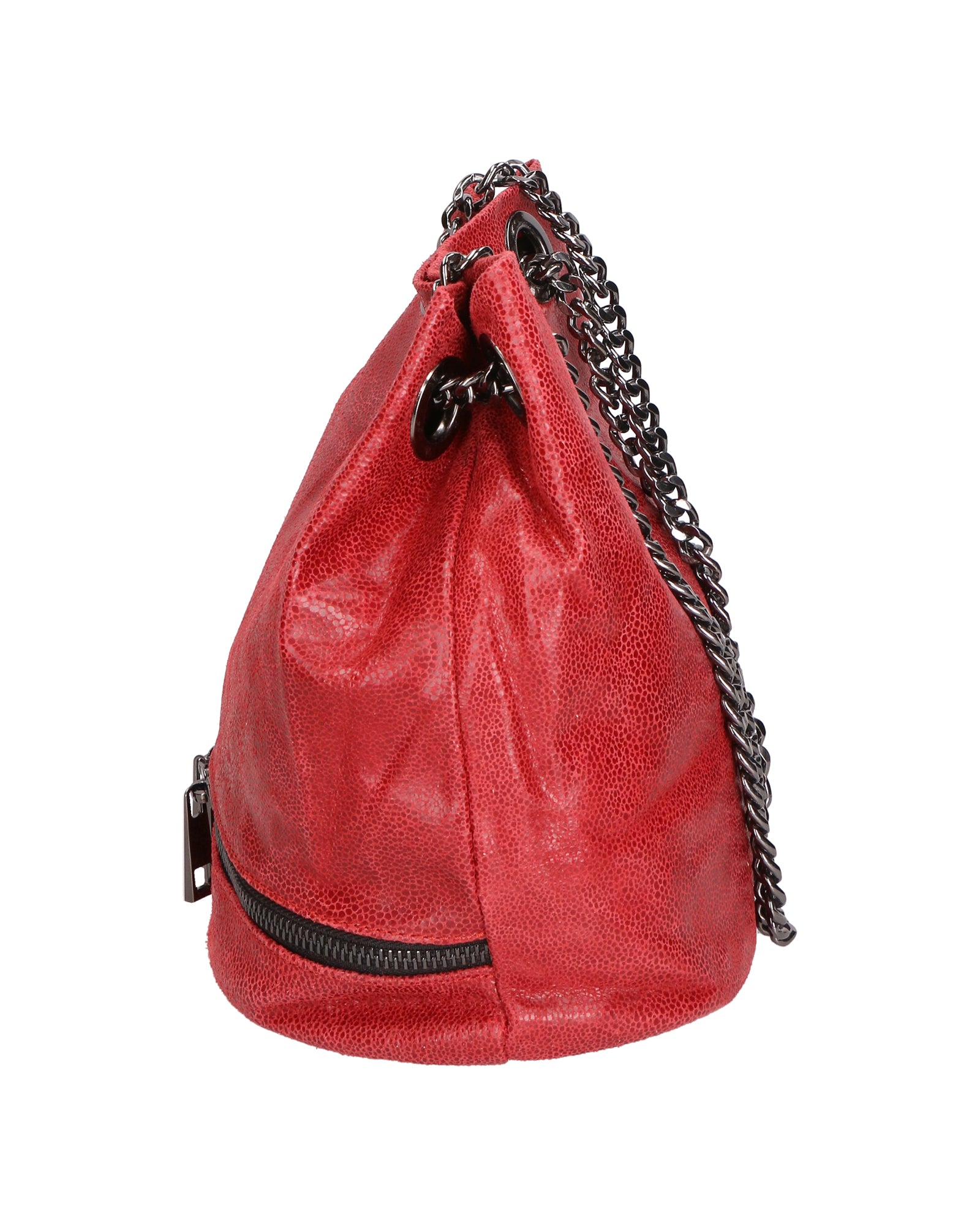 Cora Borsa a spalla da donna Vera pelle 1131-ROSSO SCURO Gave Lux