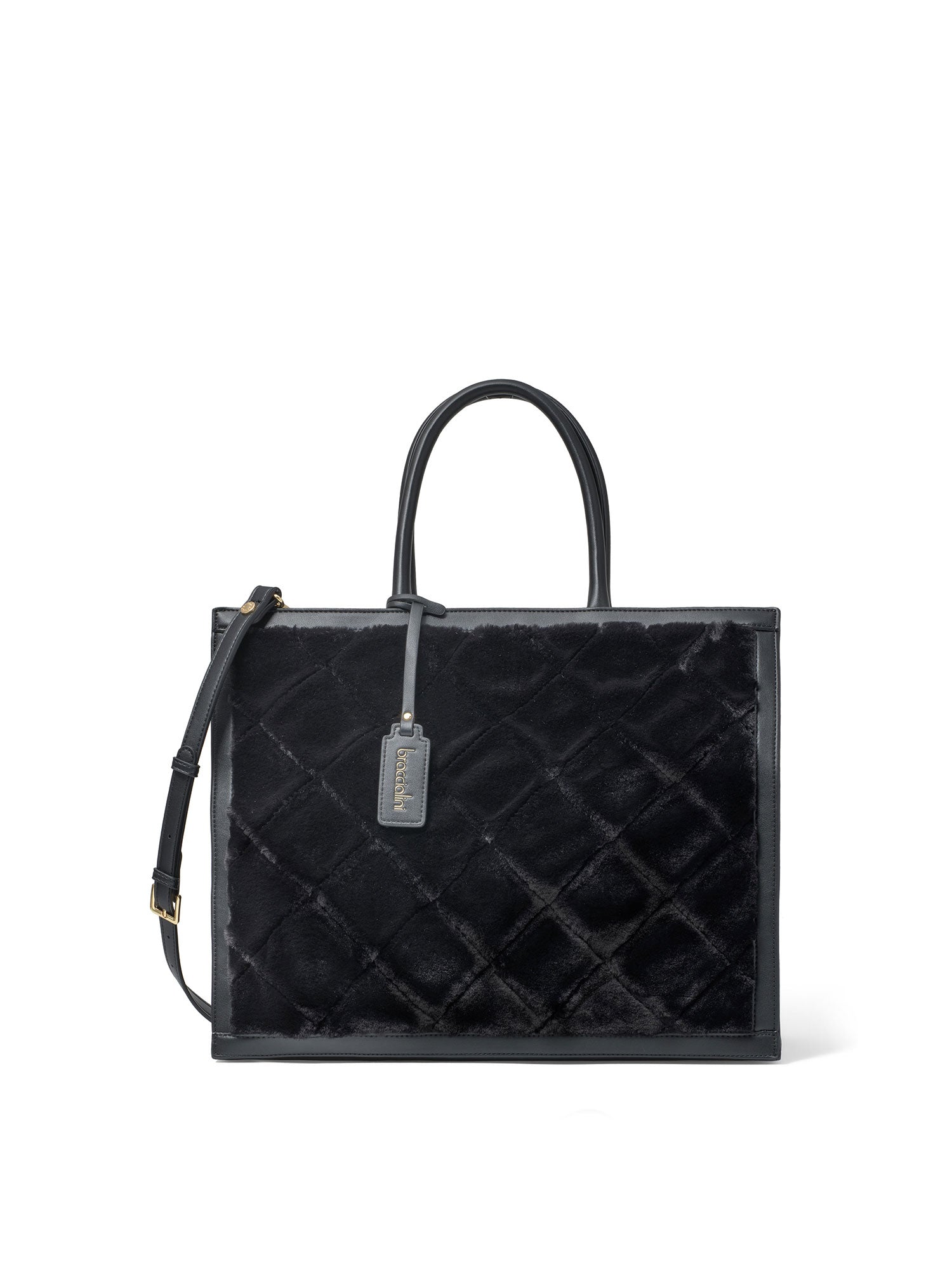 Eridan Borsa a spalla da donna Poliuretano+Poliestere B16845-NERO Braccialini