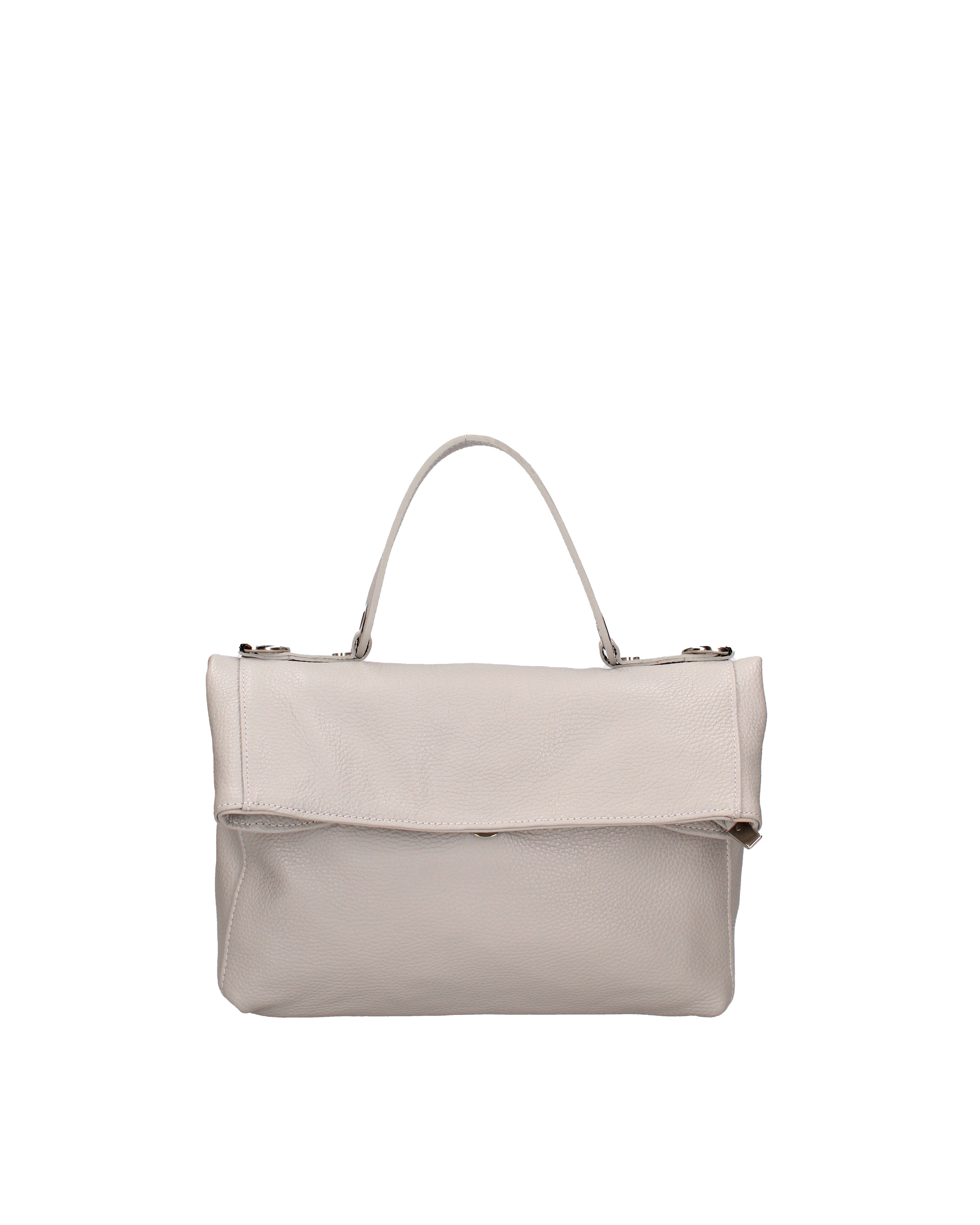 Borsa a spalla da donna Vera pelle 07159-D86 GRIGIO PERLA Viola Castellani