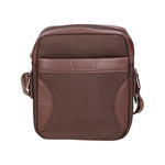 Borsa a tracolla uomo Pelle vegana e nylon PCL3062-COFFEE Northampton Polo Club