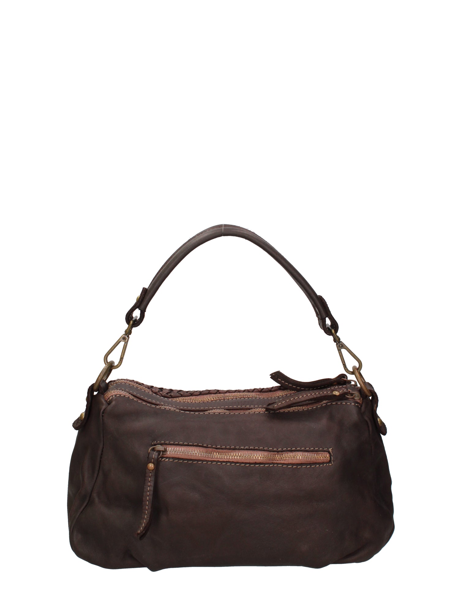 Novella Borsa a spalla da donna Vera pelle 7800-T.MORO Gave Lux