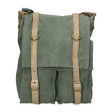 Milena Borsa a tracolla unisex Canvas e vera pelle ZG3009-VERDE GREEN Gave Lux