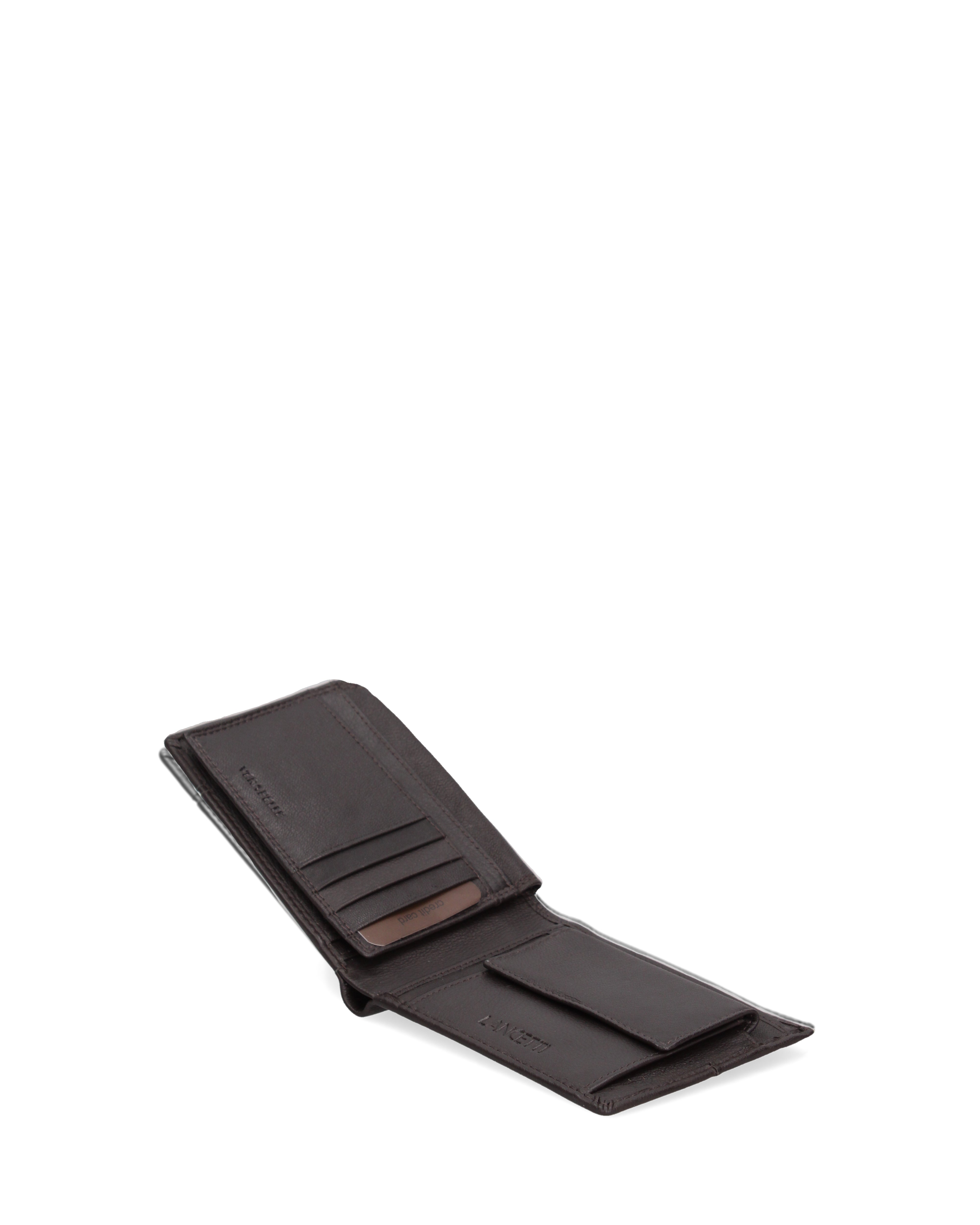 Portafoglio uomo in vera pelle Casual LL760-04-T.MORO Lancetti