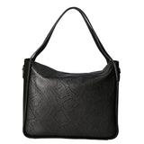 Aura Borsa a spalla da donna Vera pelle stampata lizard 05517-D28 NERO L022 NERO Gave Lux