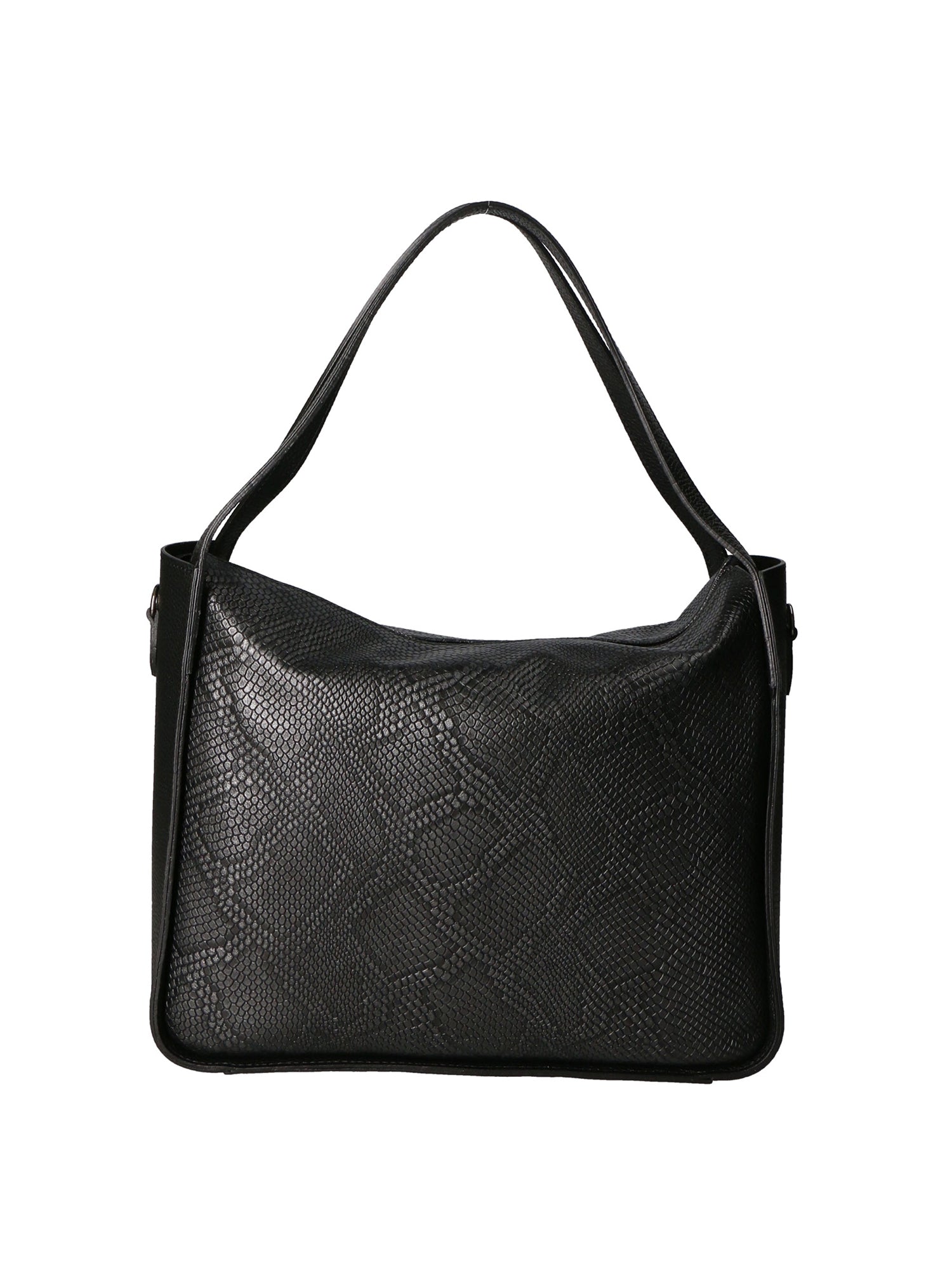 Aura Borsa a spalla da donna Vera pelle stampata lizard 05517-D28 NERO L022 NERO Gave Lux