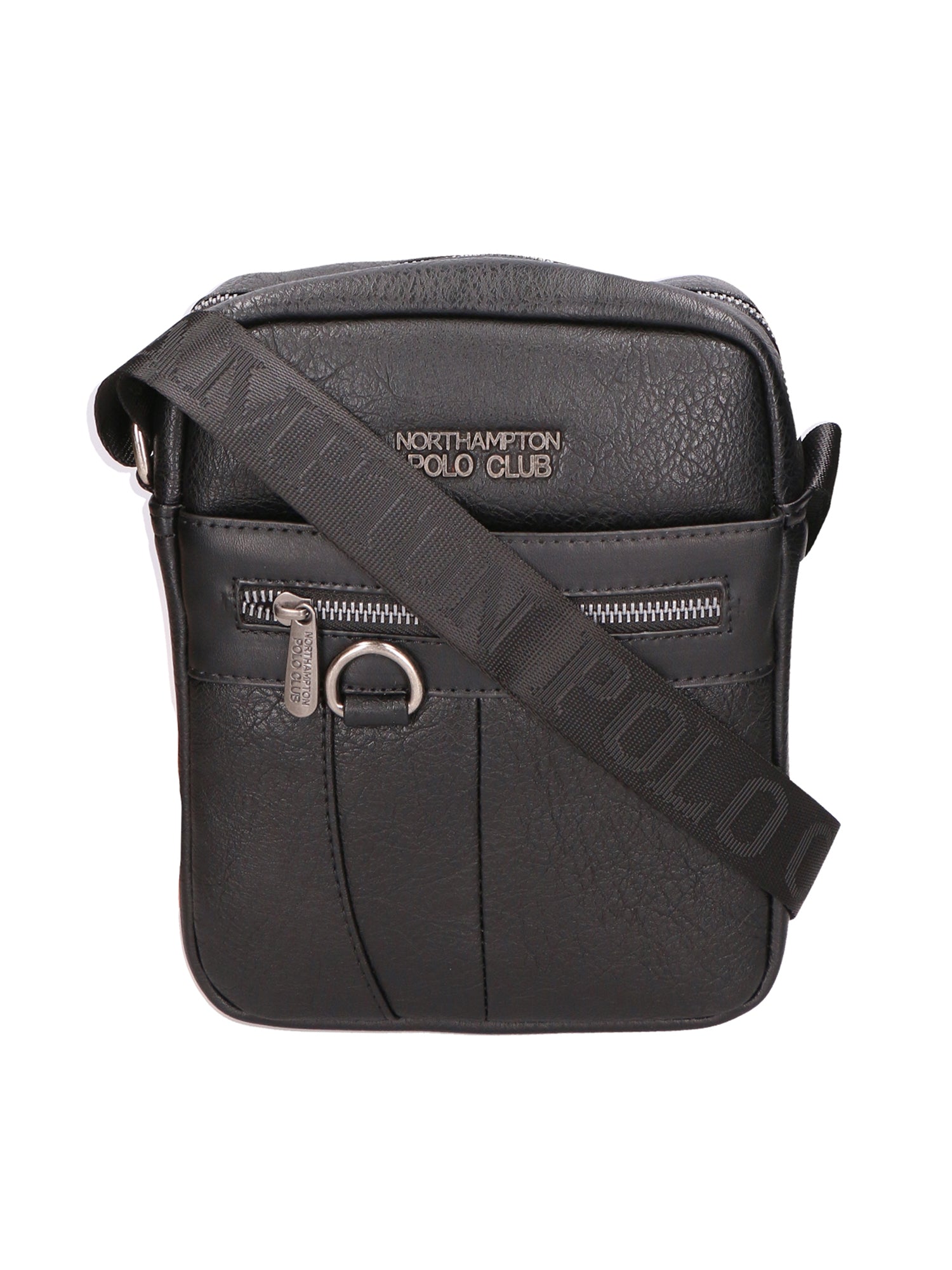 Borsa a tracolla uomo 100% pelle PU PCL3009-BLACK Northampton Polo Club