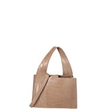Borsa a mano da donna Vera pelle effetto cocco 07220-C05 TAUPE CHIARO Roberta Rossi