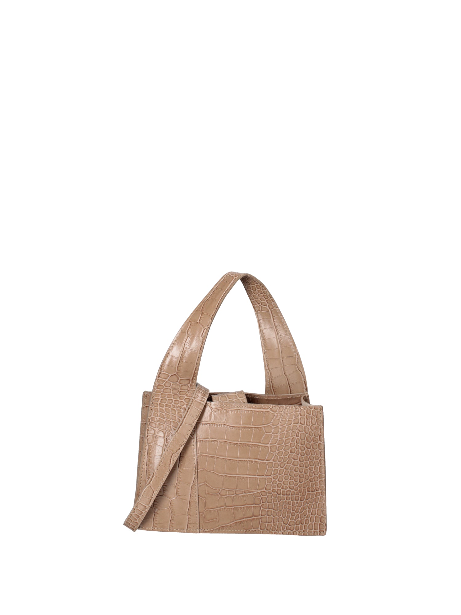 Borsa a mano da donna Vera pelle effetto cocco 07220-C05 TAUPE CHIARO Roberta Rossi