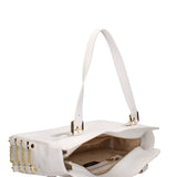Cesena Borsa a spalla da donna 100% pelle B17221-BIANCO Braccialini