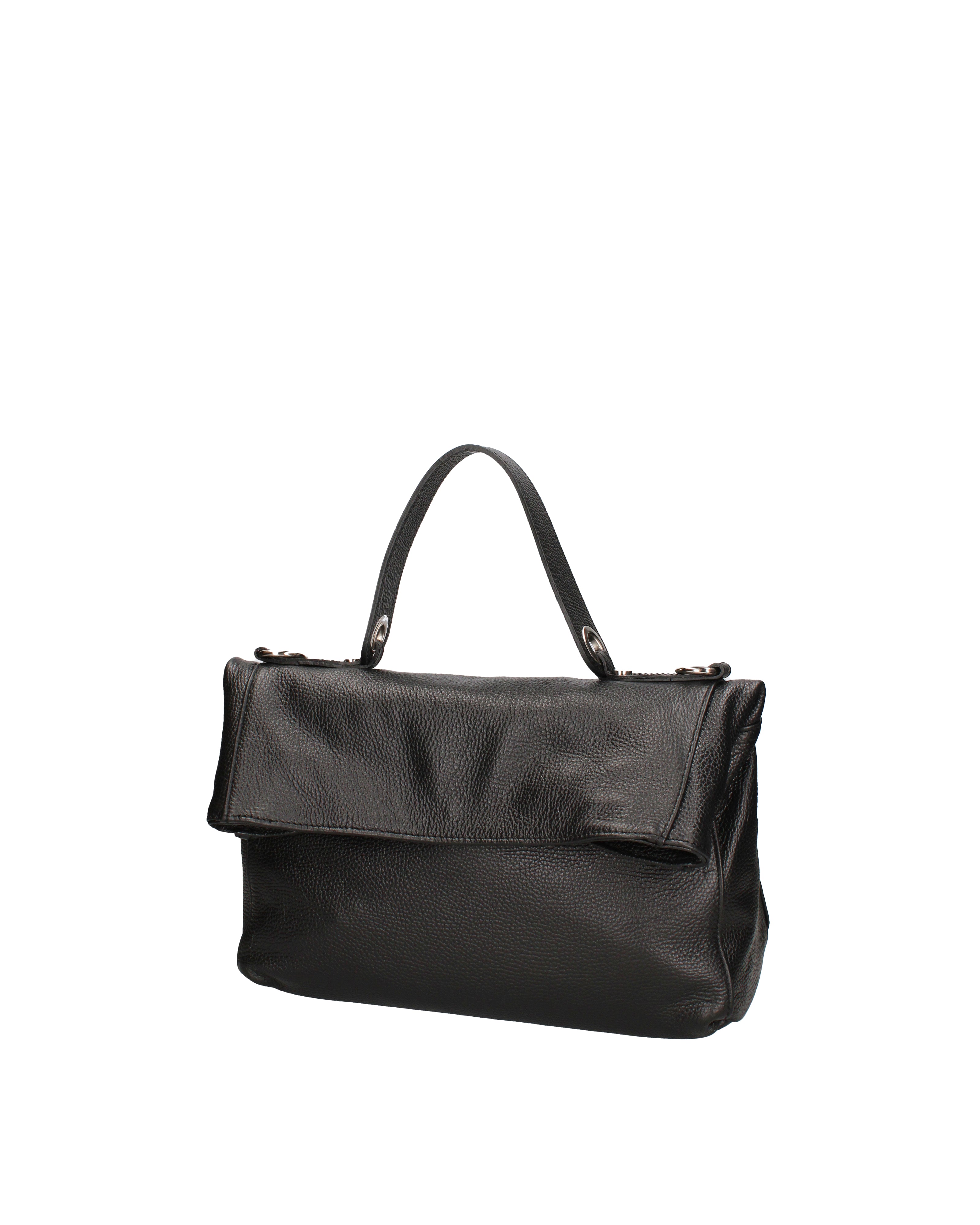 Borsa a spalla da donna Vera pelle 07159-D28 NERO Viola Castellani