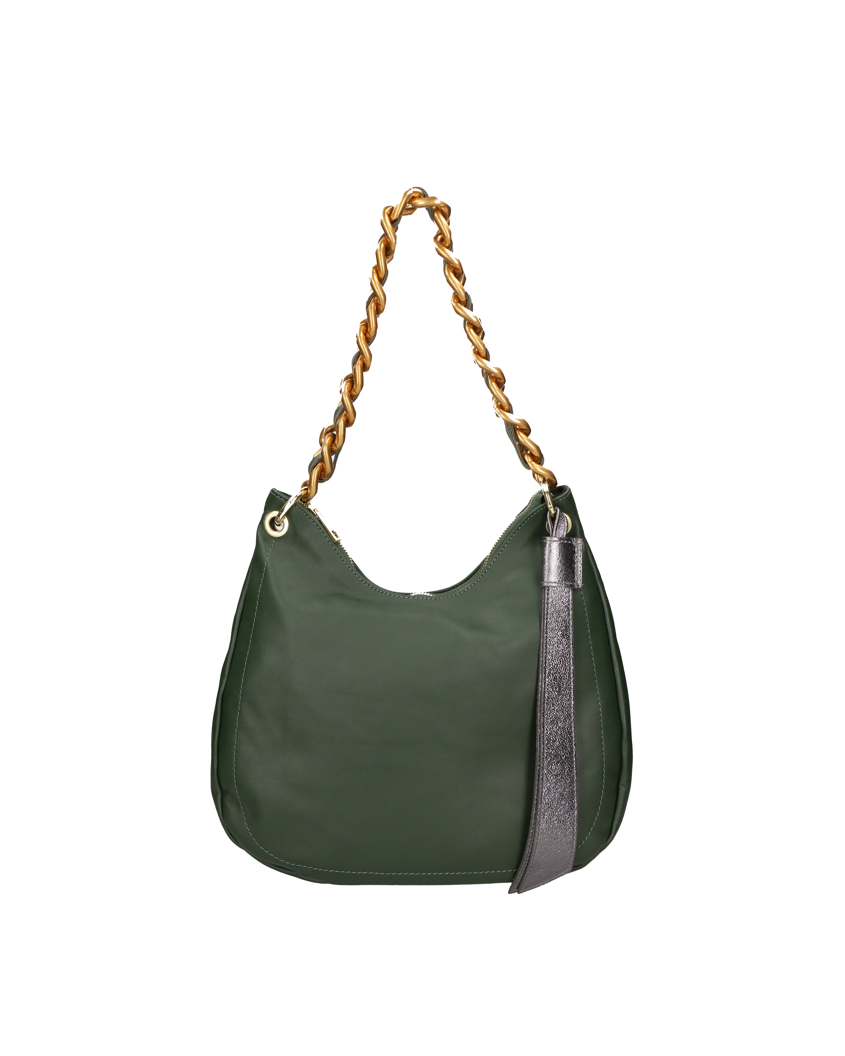 Artemisia Borsa a spalla da donna Vera pelle 05462-S14 VERDE SCURO+L020 FERRO Gave Lux