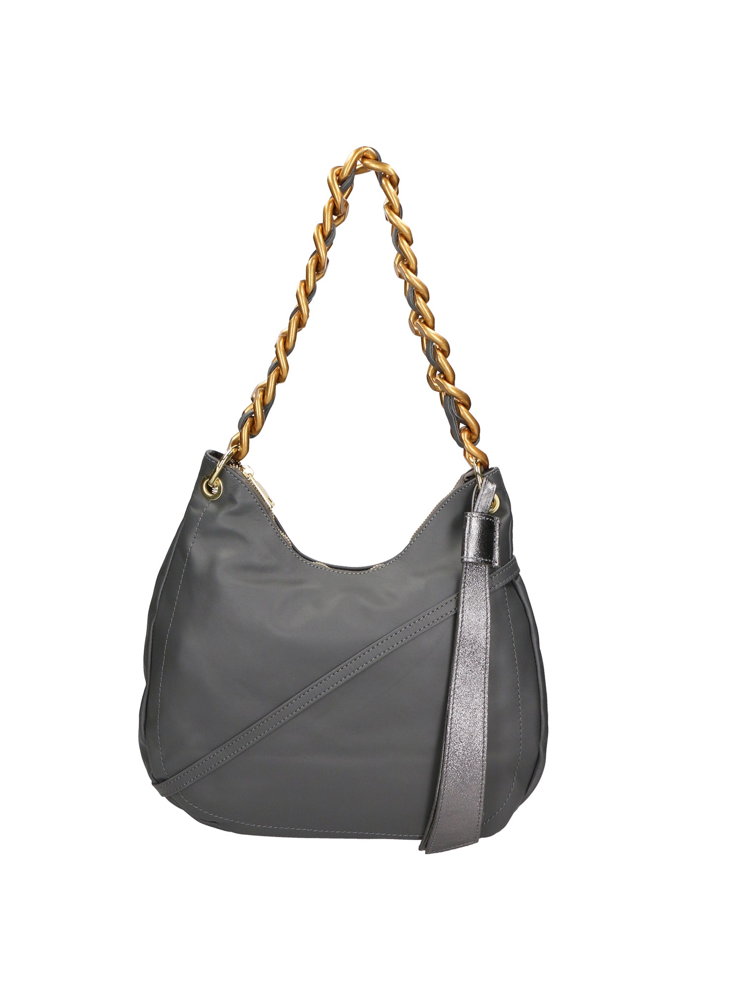 Artemisia Borsa a spalla da donna Vera pelle 05462-S27 GRIGIO L020 FERRO Gave Lux