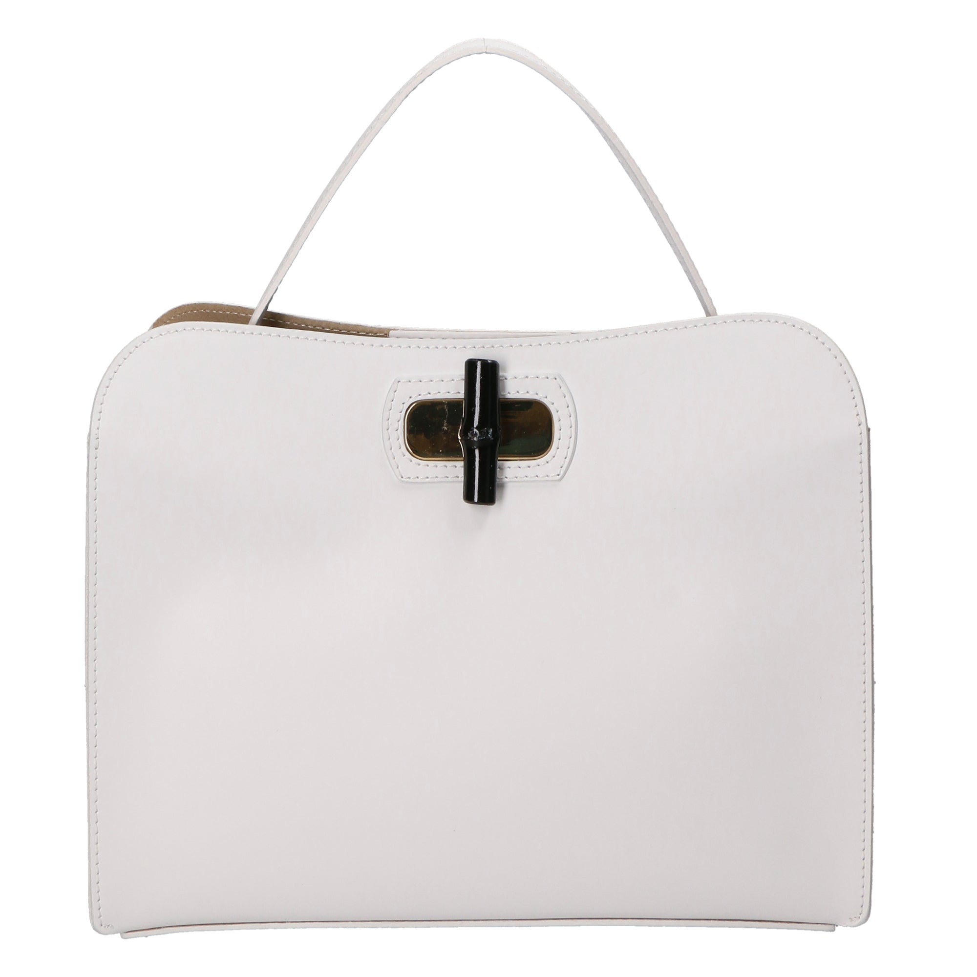 Kashia Borsa a mano da donna 100% pelle 06012-L101 BIANCO Gave Lux