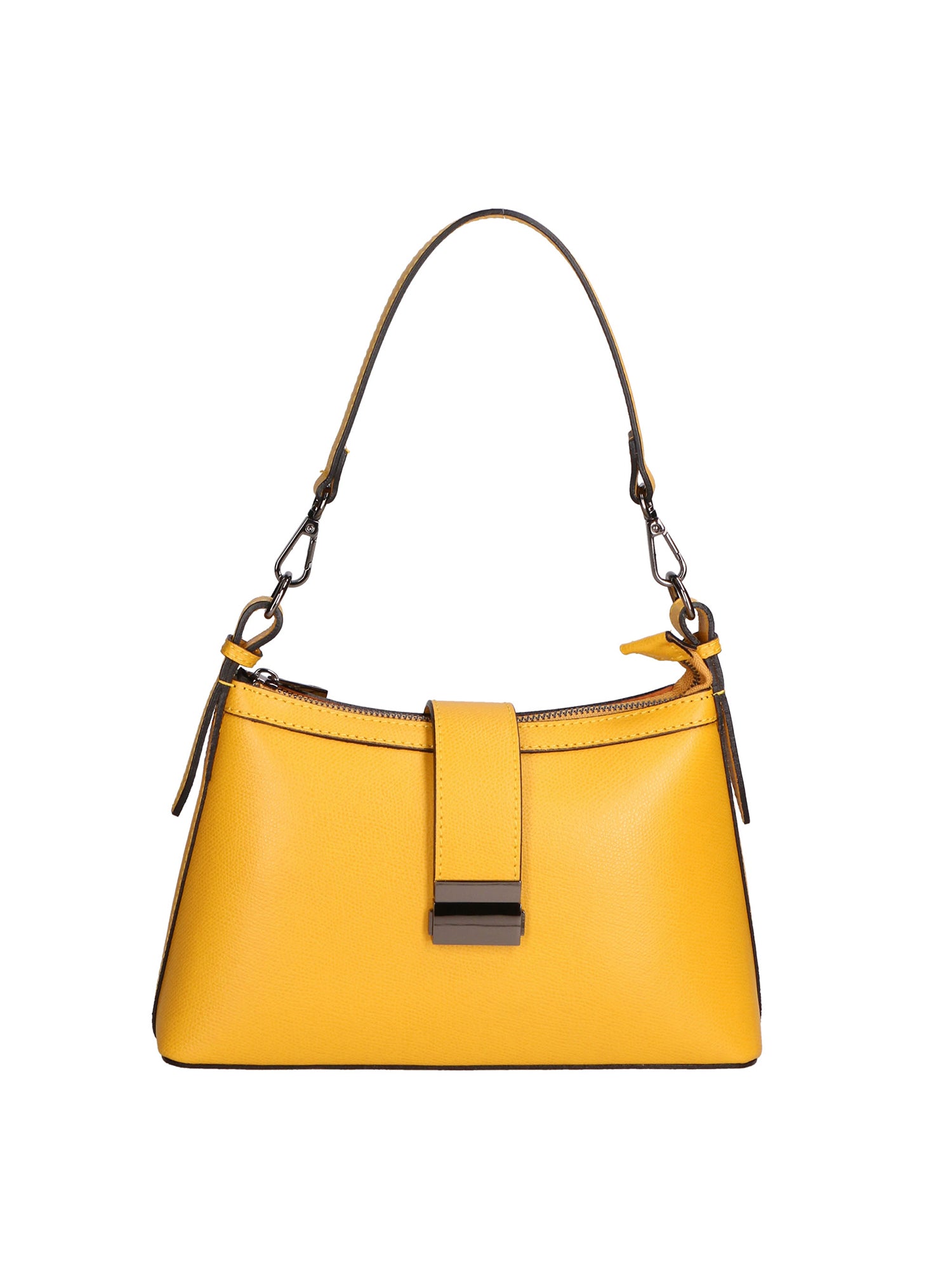 Aurelia Borsa a spalla da donna Vera pelle 05694-PL36 SENAPE Gave Lux