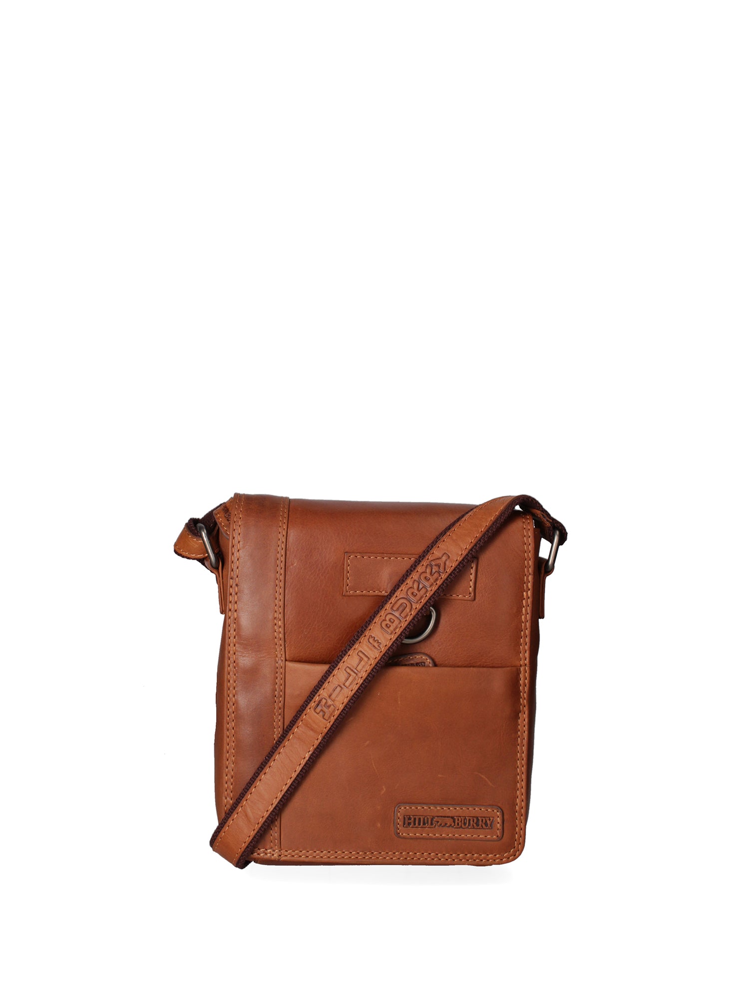 Borsa a tracolla uomo in vera pelle Casual HILB-3057-CUOIO Hill Burry