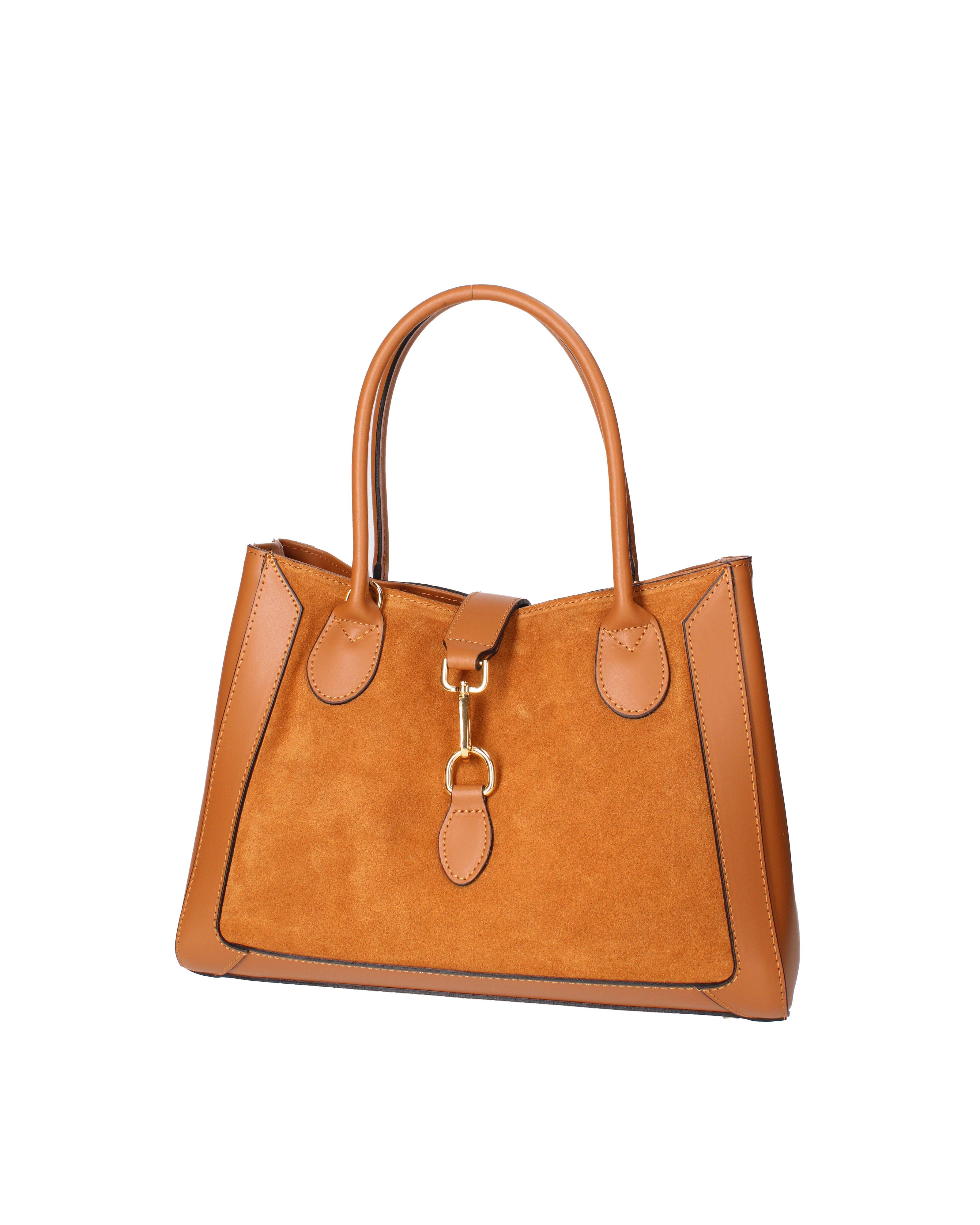 Jordana Borsa a mano da donna Vera pelle e suede 07150-L125 CAMEL Viola Castellani