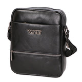 Borsa a tracolla uomo 100% pelle PU PCL3084-BLACK Northampton Polo Club