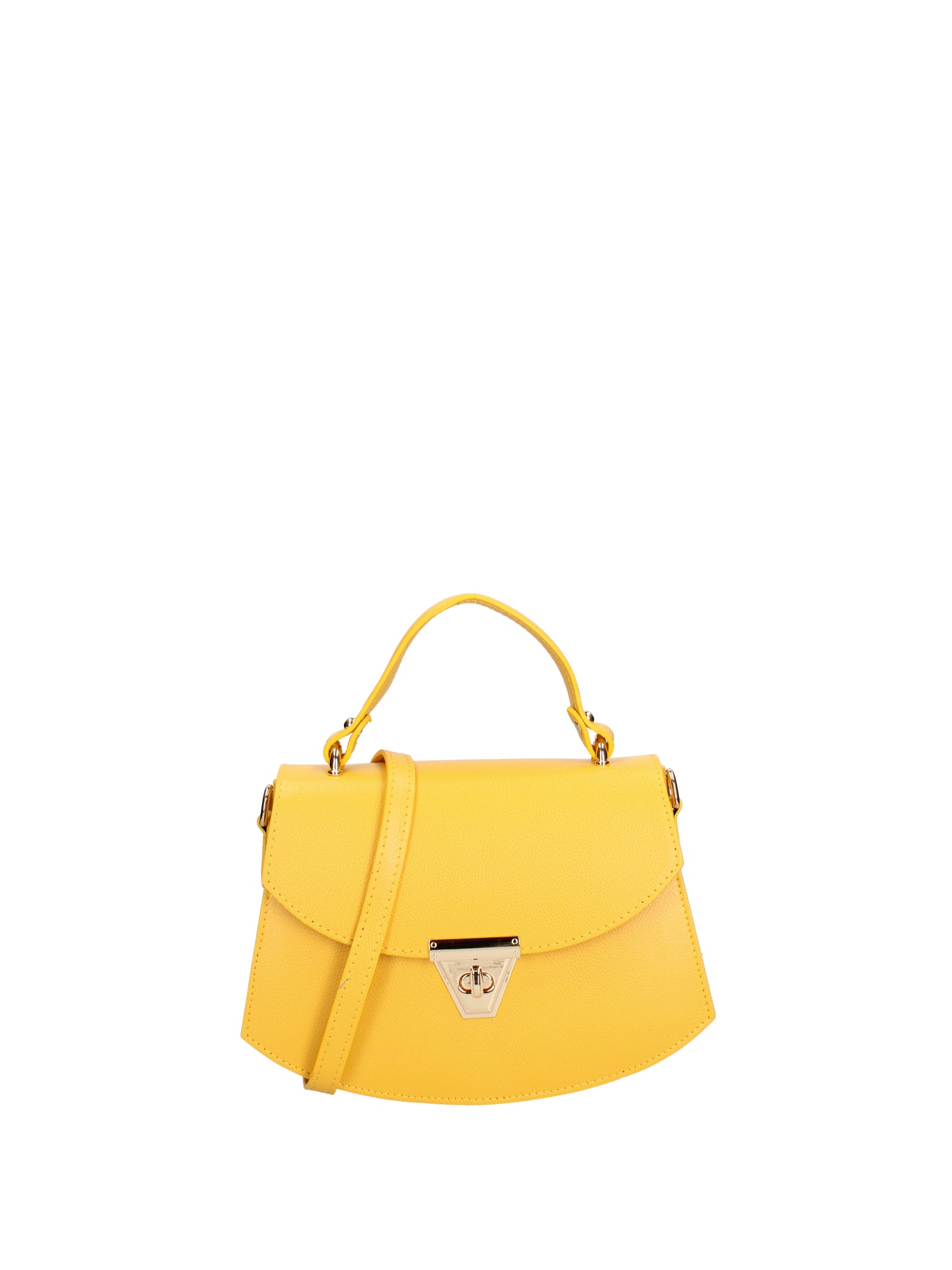 Borsa a mano da donna 100% vera pelle 07202-P 617 GIALLO Roberta Rossi