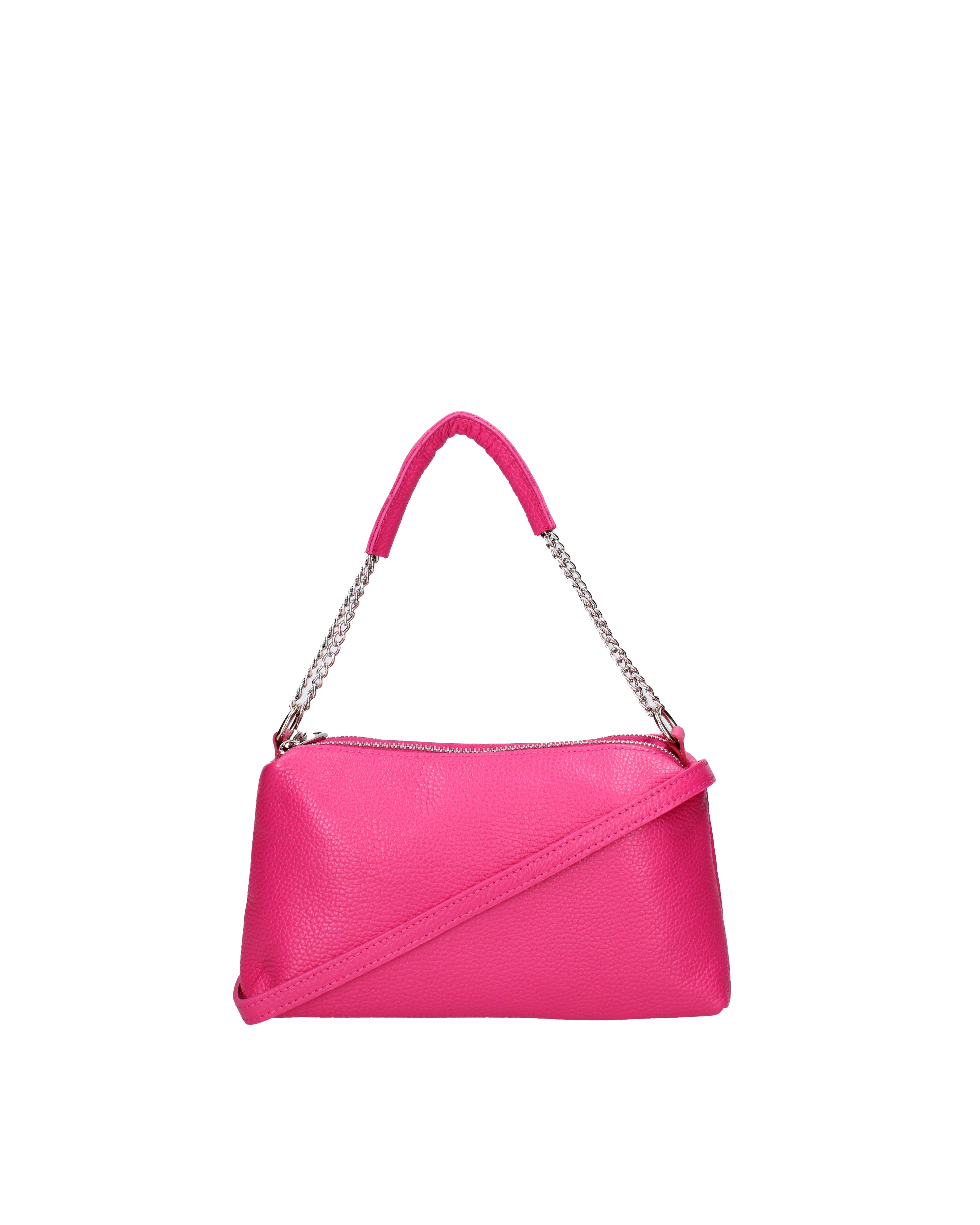 Borsa a spalla da donna Vera pelle 07141-D02 FUXIA Viola Castellani
