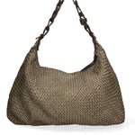 Asteria Borsa a spalla da donna Vera pelle 7799-VERDE MILITARE Gave Lux