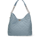 Borsa a spalla da donna Nylon ed ecopelle DC3533-4-JEANS BLUE Diana&co