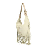 Zefira Borsa a spalla da donna Pelle Scamosciata 8630-BEIGE Gave Lux