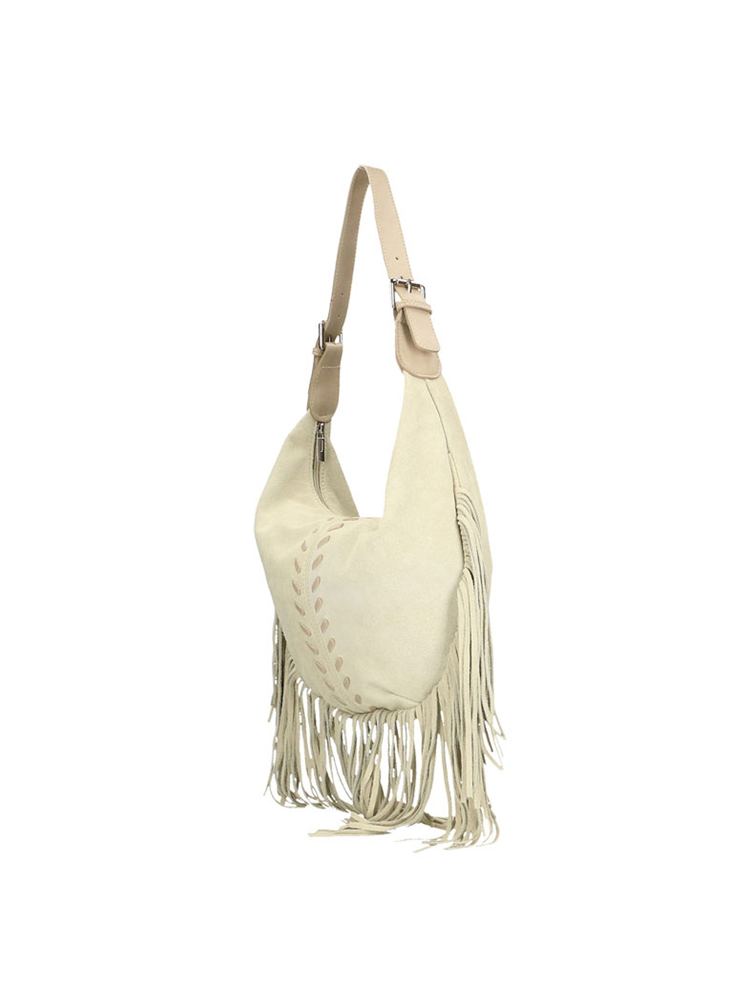 Zefira Borsa a spalla da donna Pelle Scamosciata 8630-BEIGE Gave Lux
