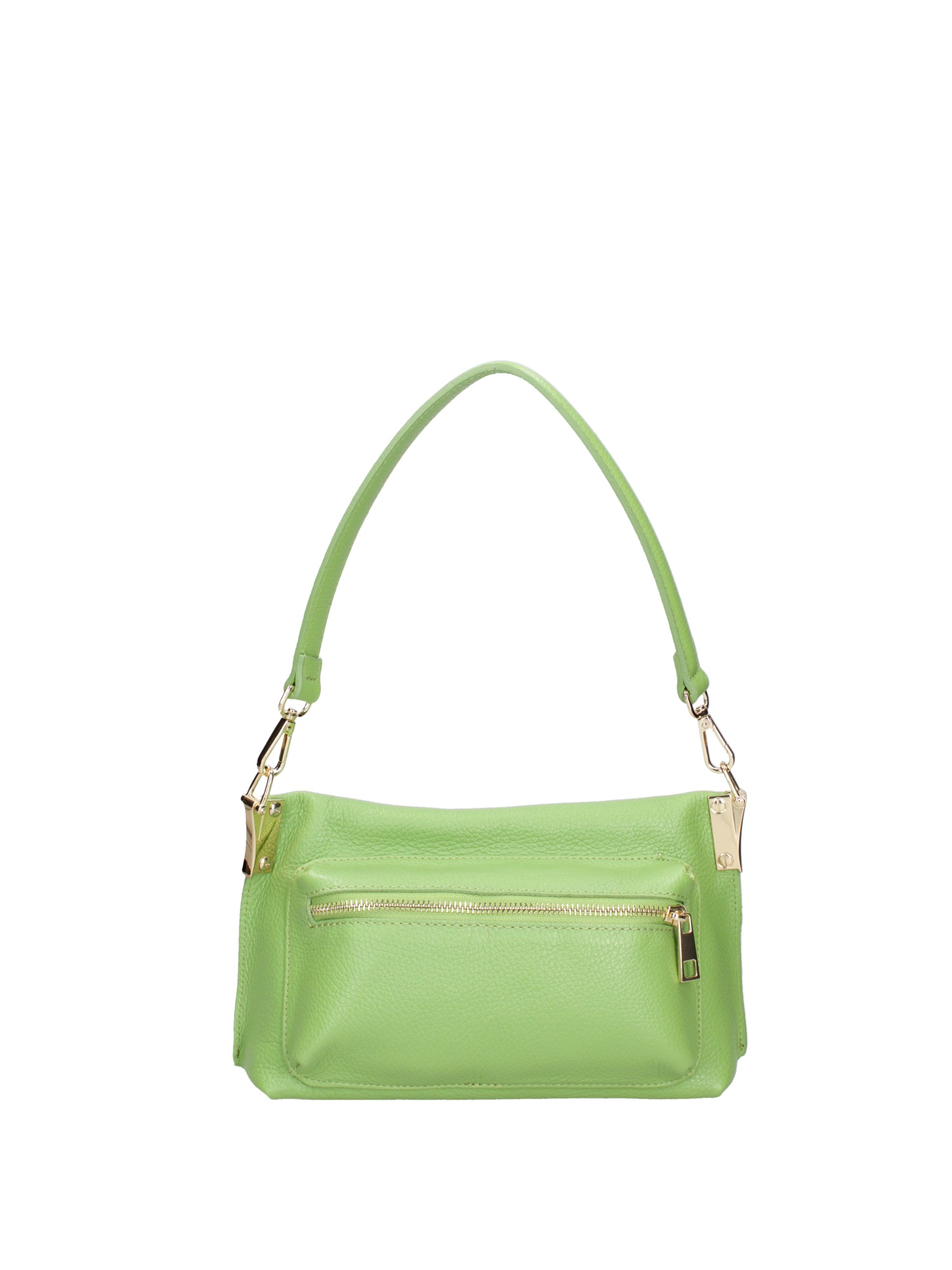 Borsa a spalla da donna Vera pelle 07147-D12 VERDE Roberta Rossi