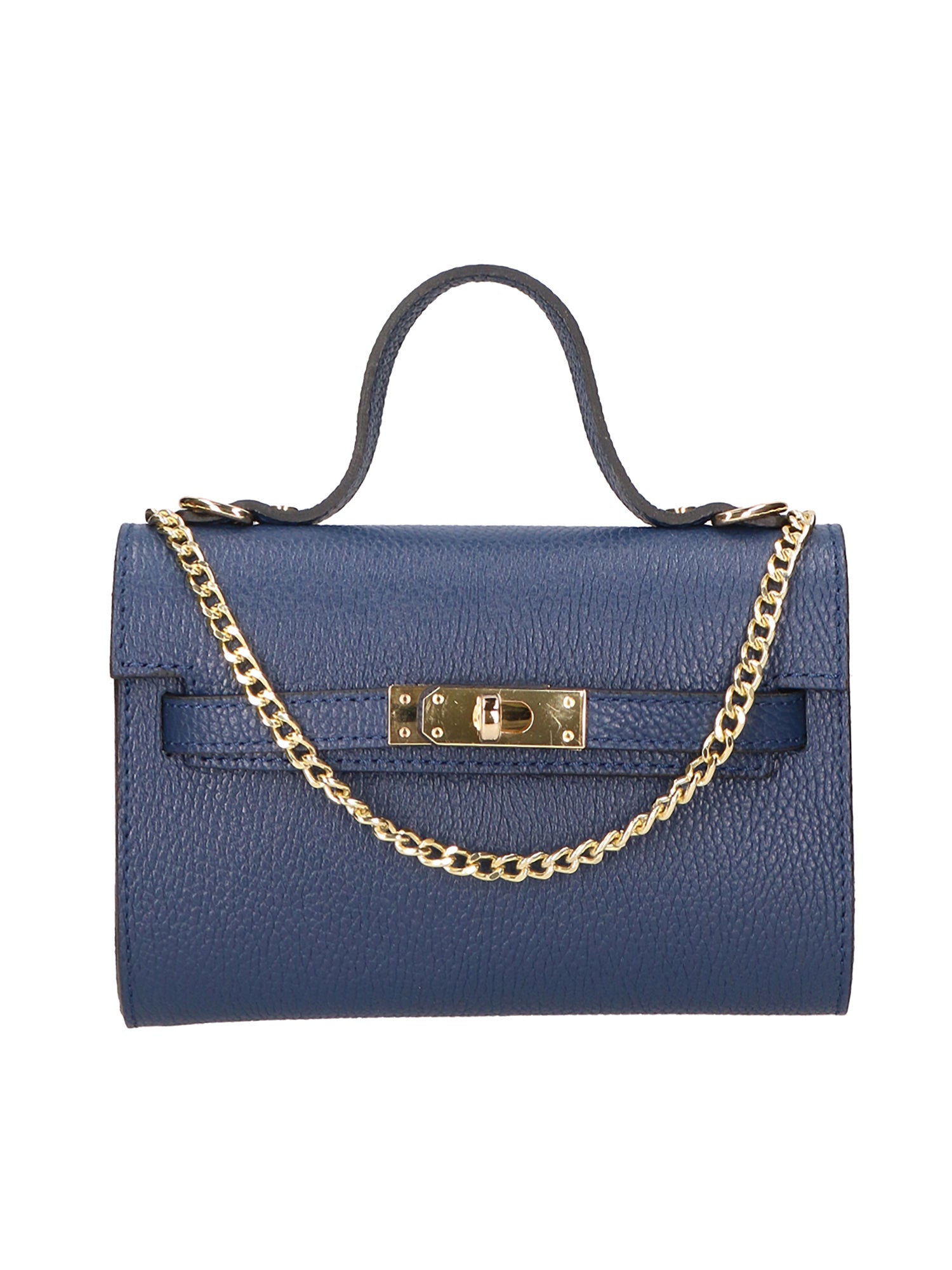 Uma Borsa a mano da donna Vera pelle 06525-D24 BLU JEANS Gave Lux