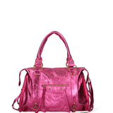 Novara Borsa a spalla da donna Vera pelle 06090 LM-L023 FUXIA Gave Lux