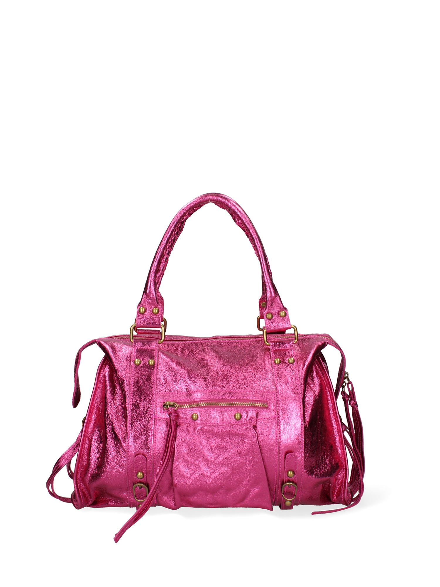Novara Borsa a spalla da donna Vera pelle 06090 LM-L023 FUXIA Gave Lux