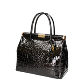 Delfina Borsa a mano da donna Vera pelle 7742-C28 NERO Gave Lux