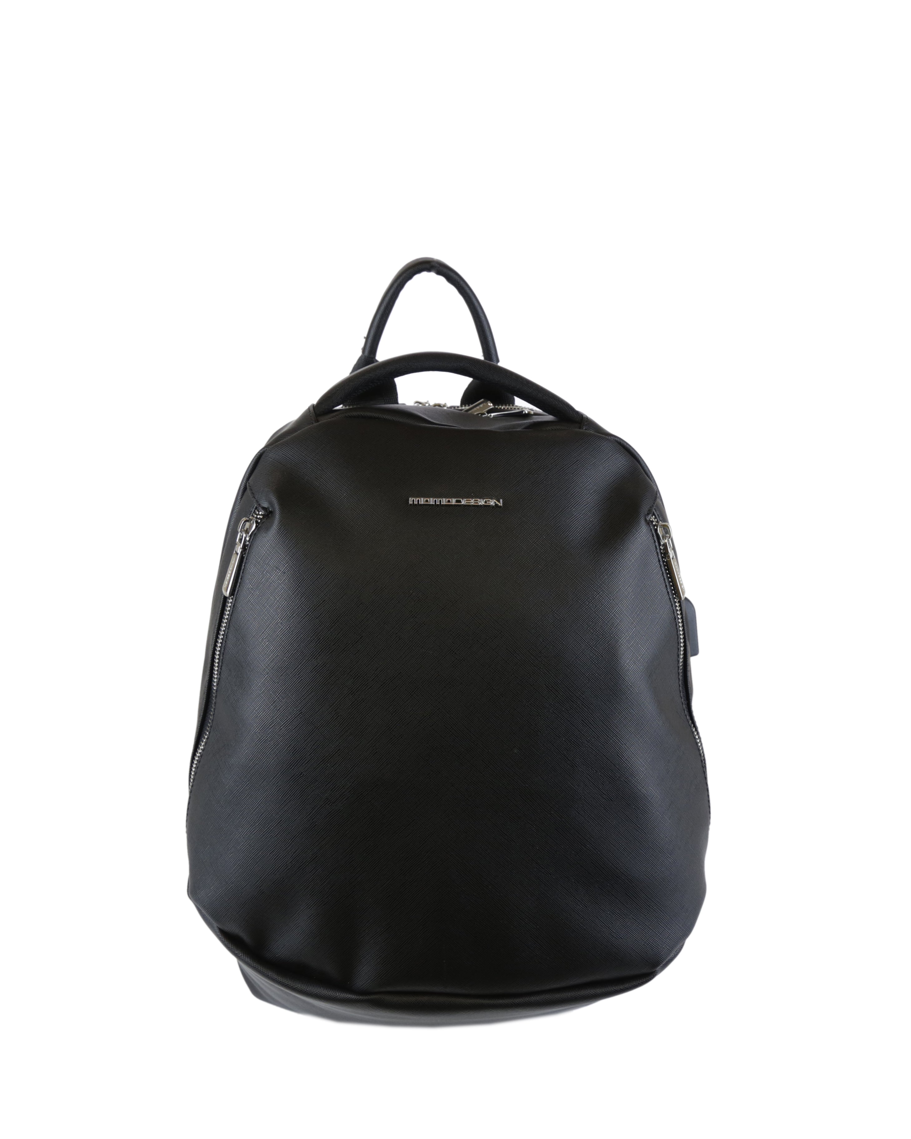 Zaino uomo in tessuto 70% Cotone MO-03SF-BLACK Momo Design