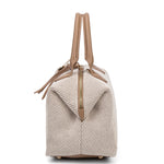 Borsa a mano da donna 100% pelle vegana PU 749-1PT-TAN Diana&co