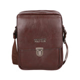 Borsa a tracolla uomo in pelle PU Casual PCL3078-COFFEE Northampton Polo Club