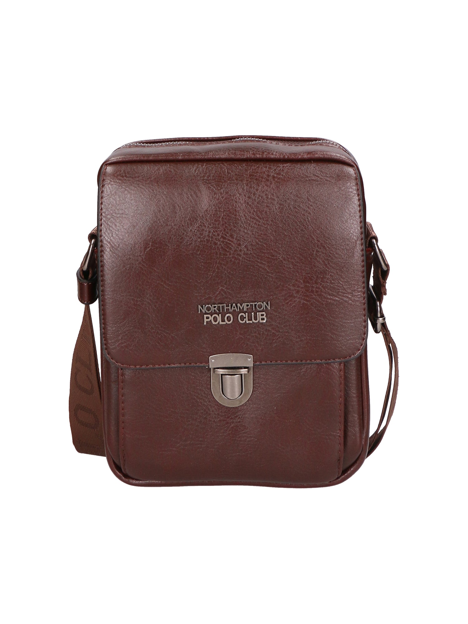 Borsa a tracolla uomo in pelle PU Casual PCL3078-COFFEE Northampton Polo Club